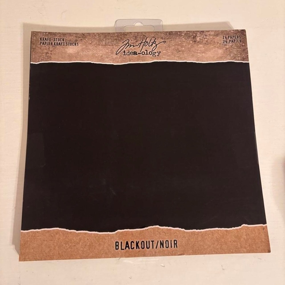 Tim Holtz Idea-ology 8x8 Blackout paper pack